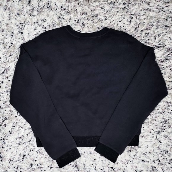 PE Nation Feature Sequinned Graphic Cropped Sweatshirt - Picture 5 of 8